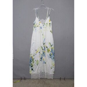 Anthropologie Slip Dress Floral Lace Midi Boho Coquette Y2K Fairy Wedding Garden